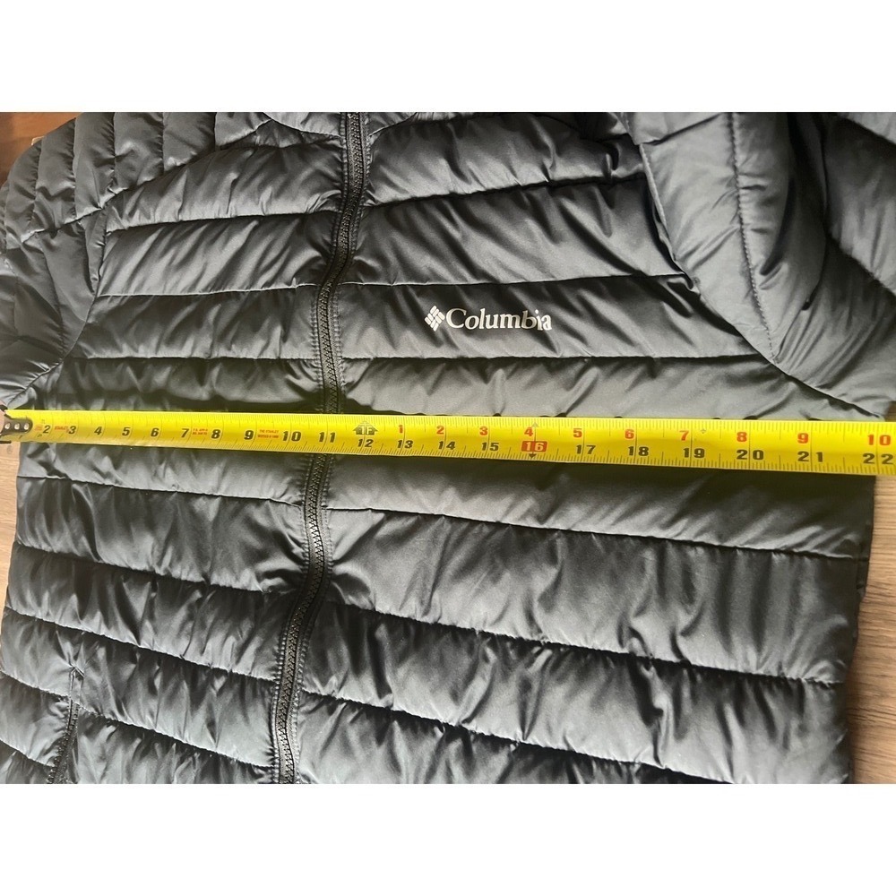 Columbia Omni-Heat Puffer Jacket Black Full Zip Lightweight Mock Neck Mens Sz M - Picture 6 of 7